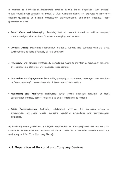 Free Cleaning Services Social Media Policy Template to Edit Online