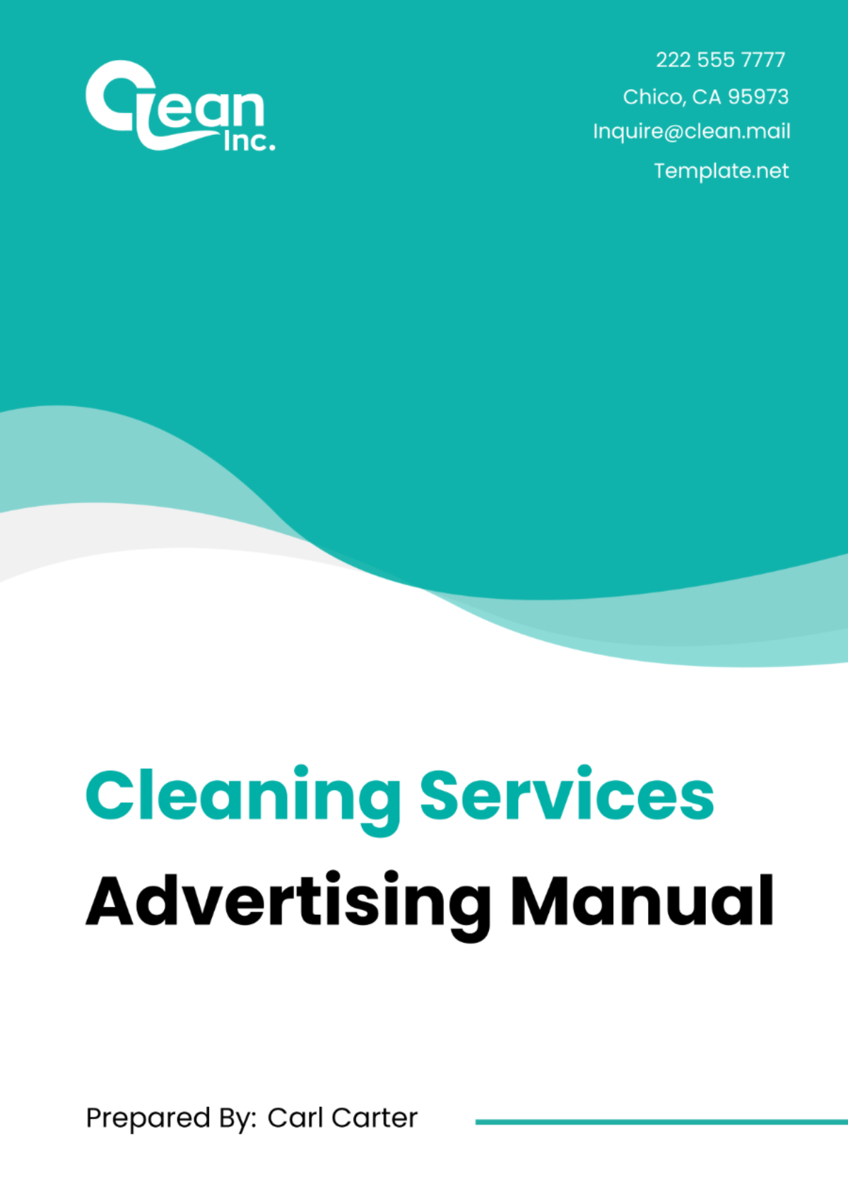 Cleaning Services Advertising Manual Template
