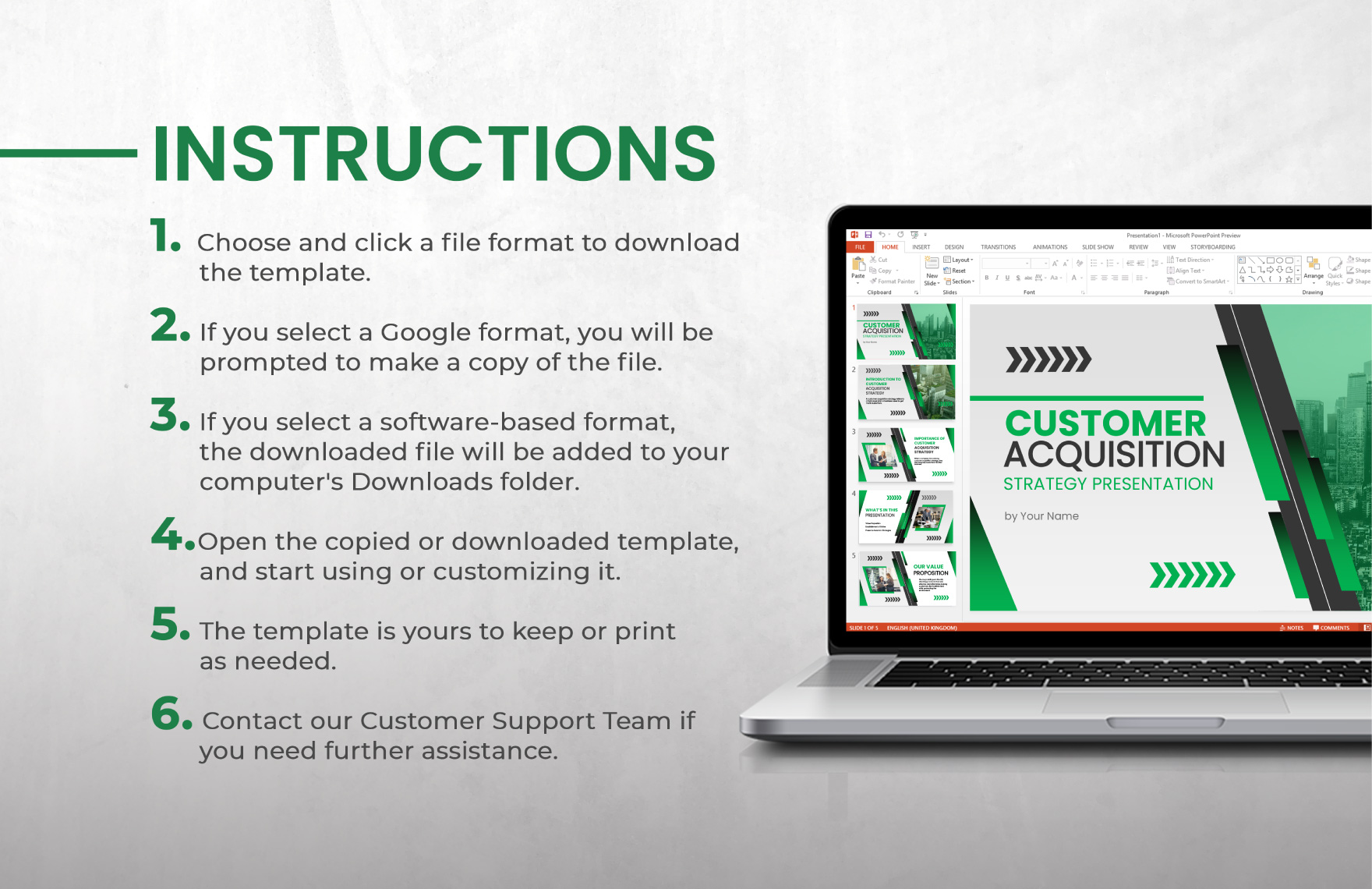 Customer Acquisition Strategy Presentation Template
