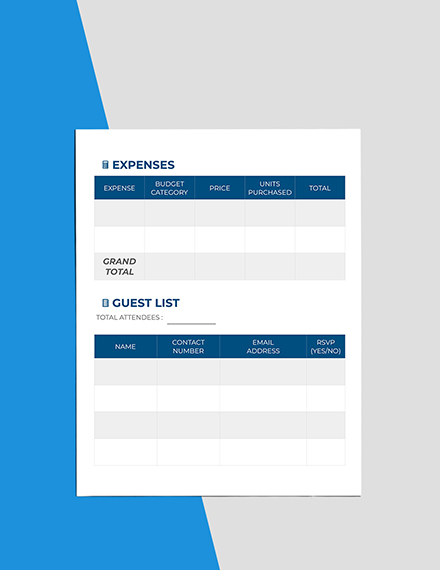 Free Basic Event Planner Template to Edit Online