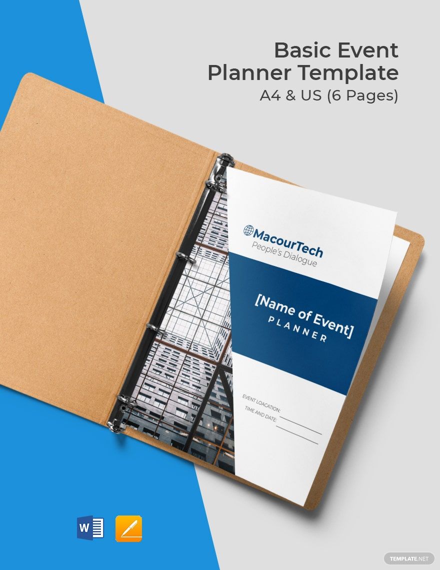 Basic Event Planner Format