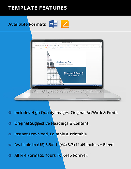 Free Basic Event Planner Template to Edit Online