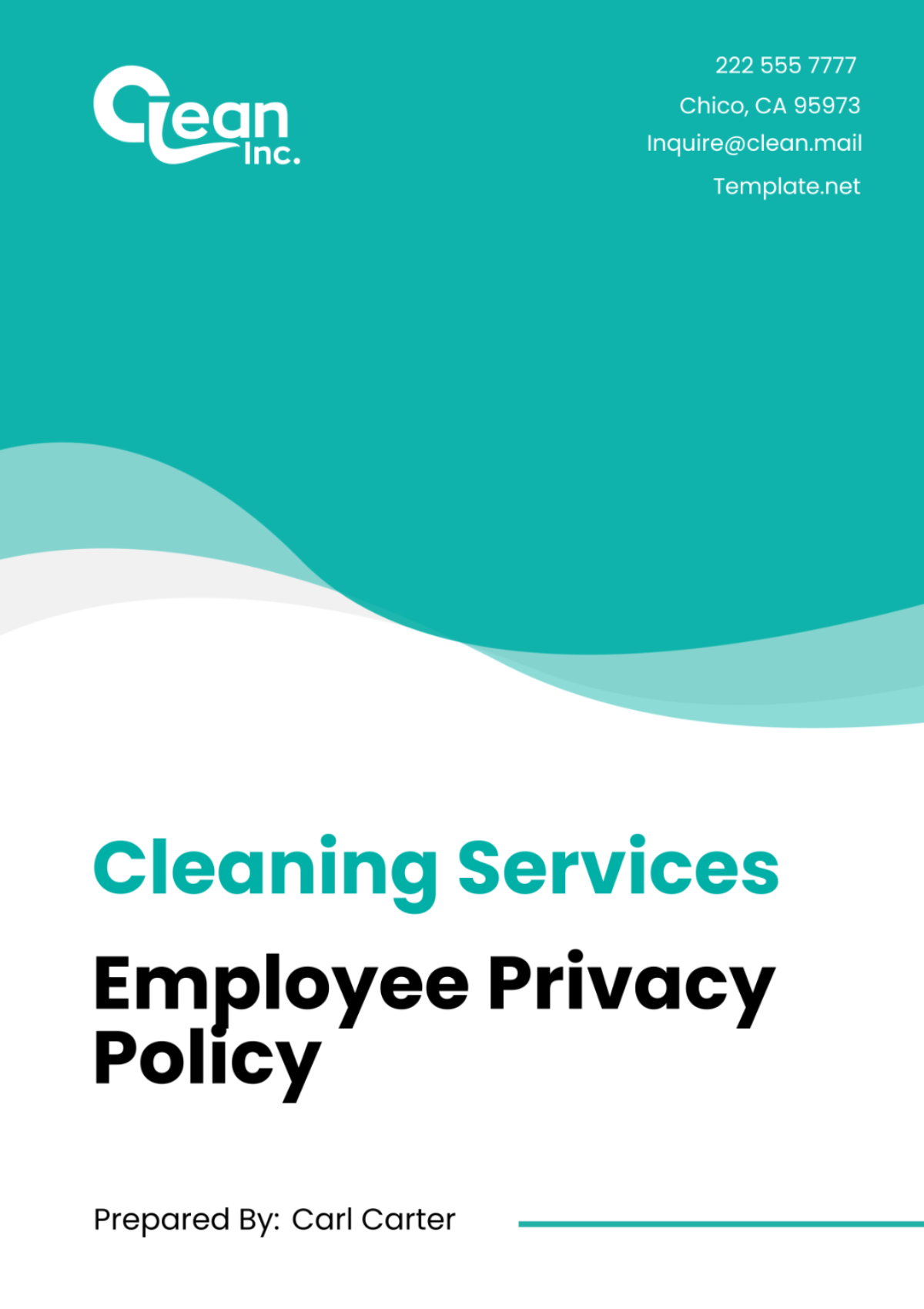 Cleaning Services Employee Privacy Policy Template - Edit Online & Download