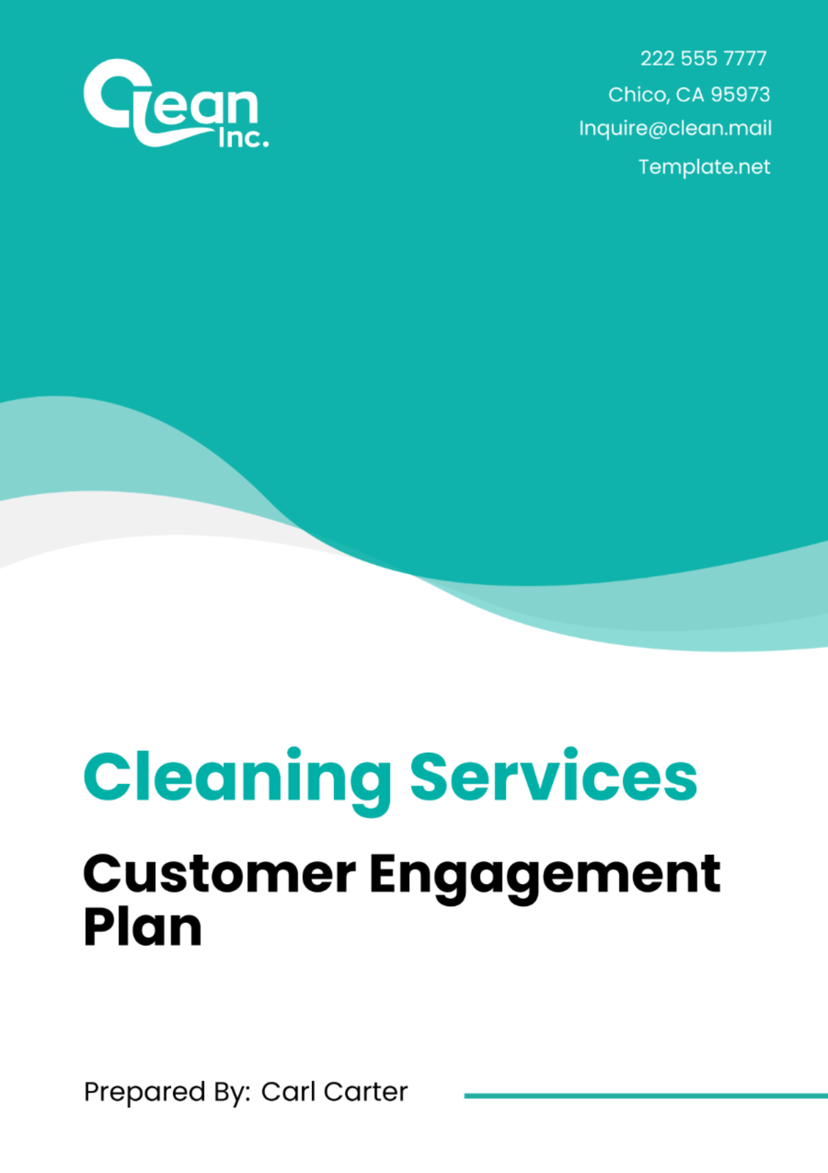 Cleaning Services Customer Engagement Plan Template