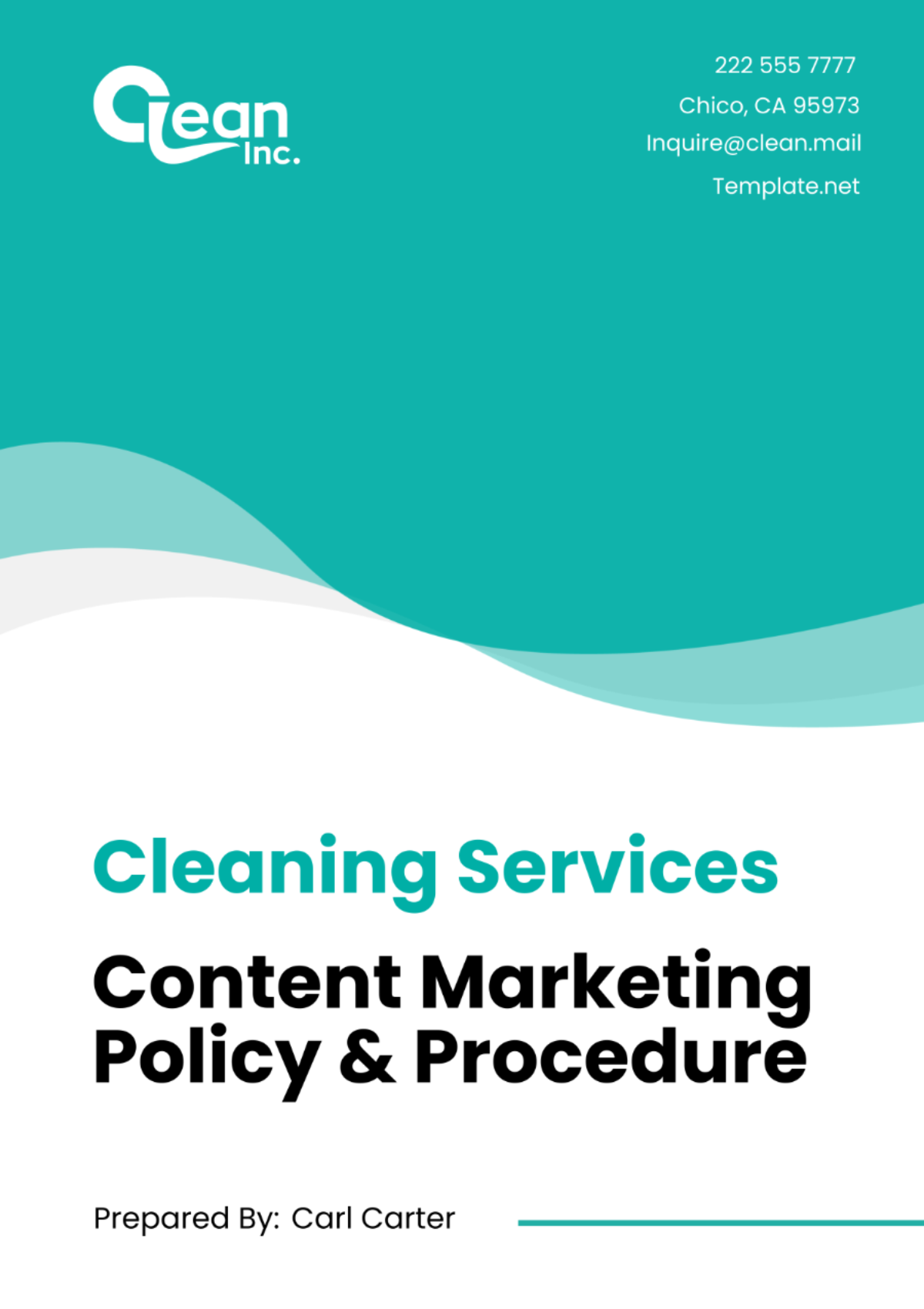 Cleaning Services Content Marketing Policy & Procedure Template