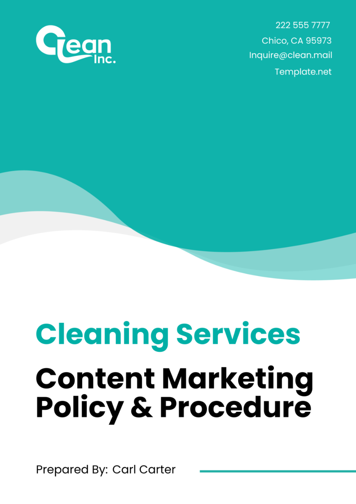 Cleaning Services Content Marketing Policy & Procedure Template - Edit Online & Download