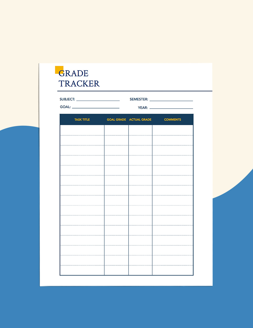 Blank College Planner Template