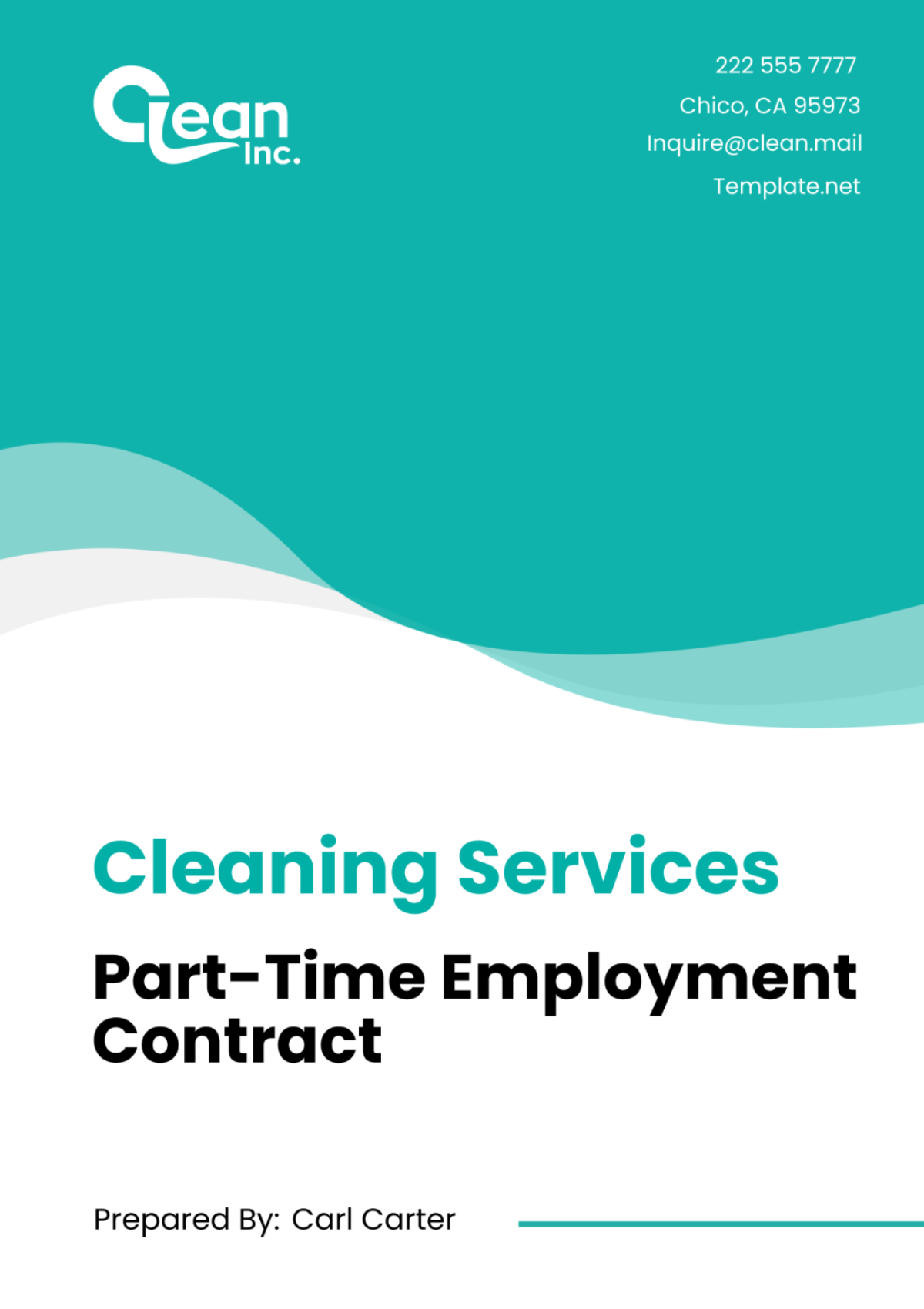 Cleaning Services Part-Time Employment Contract Template - Edit Online & Download