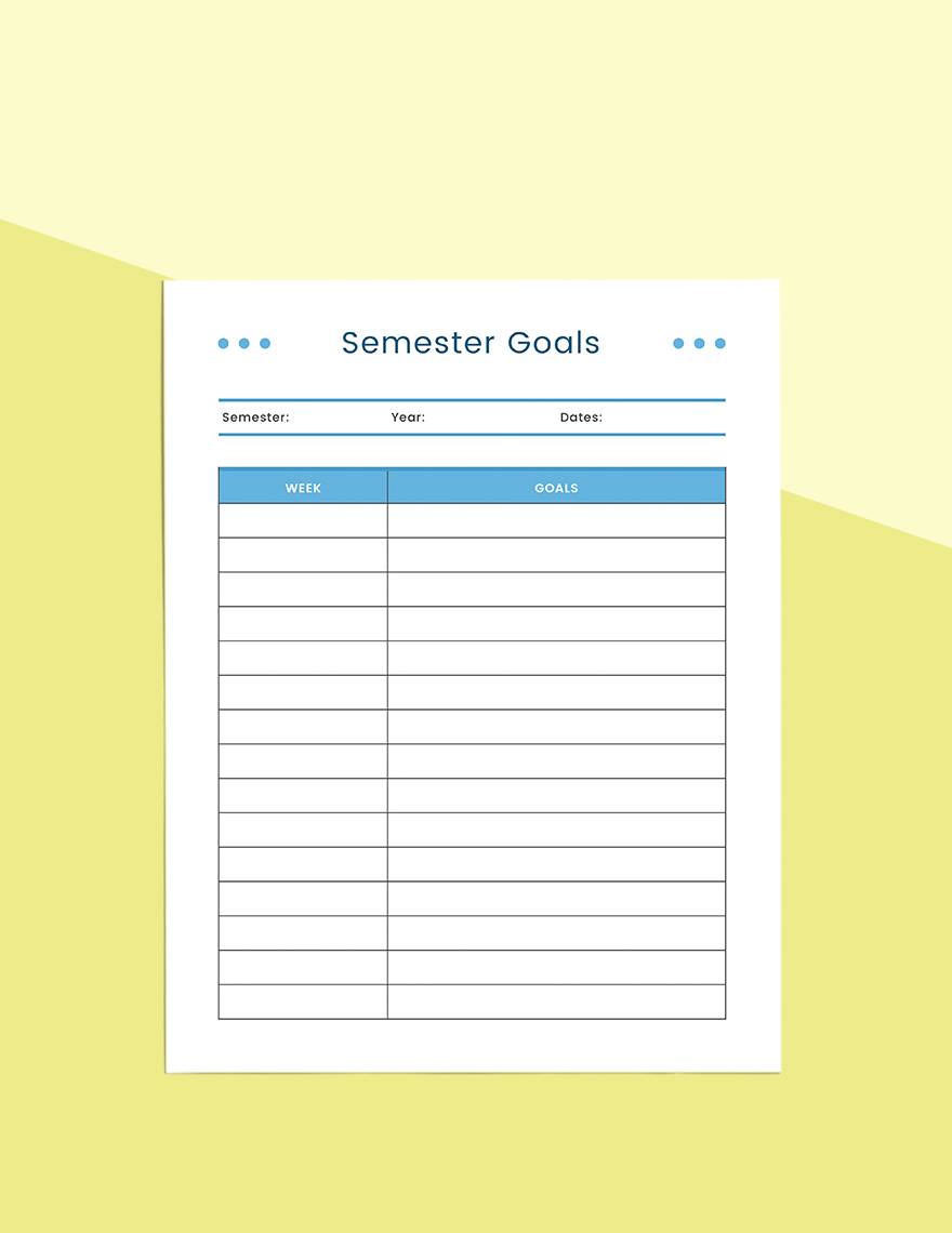 Simple College Planner Template