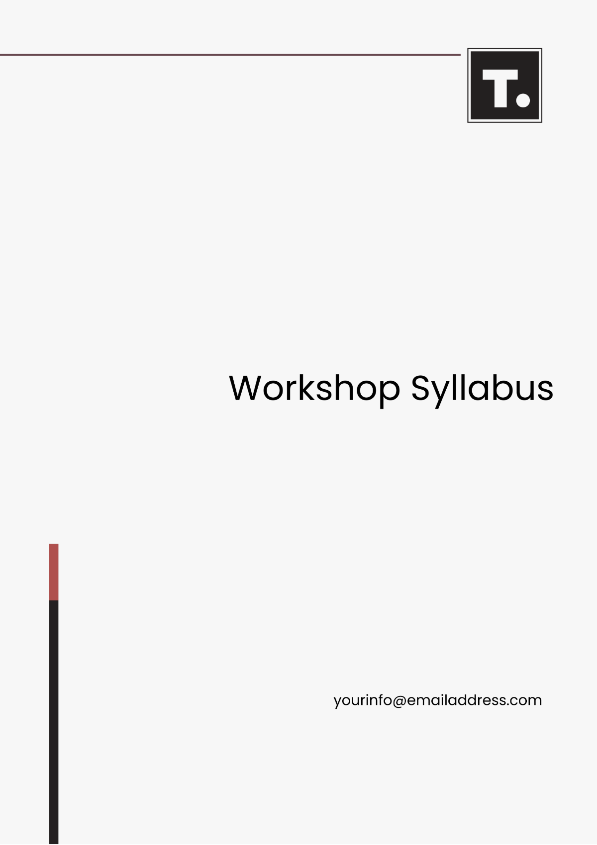 Workshop Syllabus Design Template - Edit Online & Download