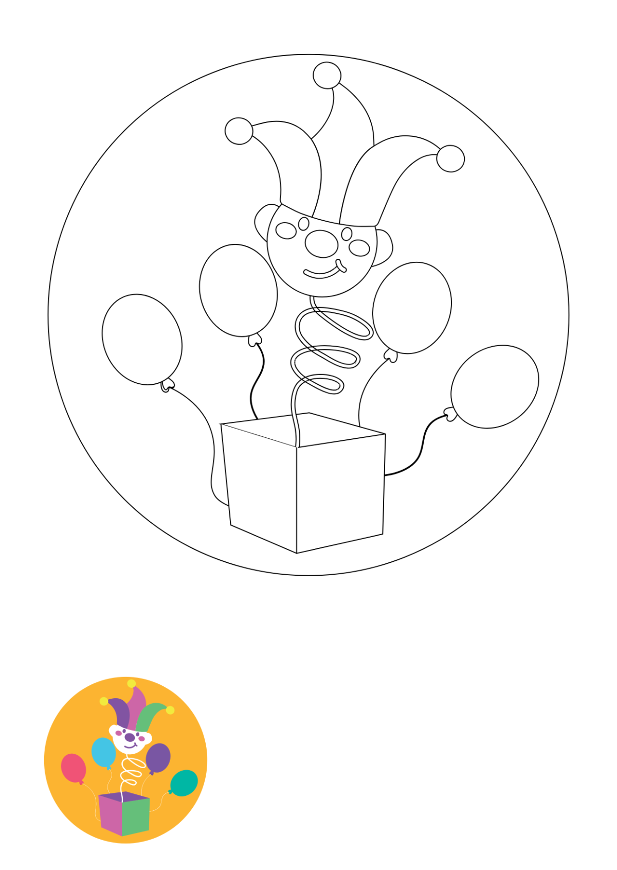 April Fools’ Day Coloring Page Template