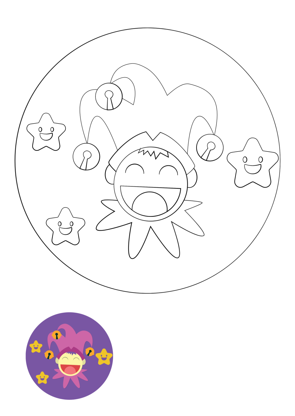Cute April Fools’ Day Coloring Page Template