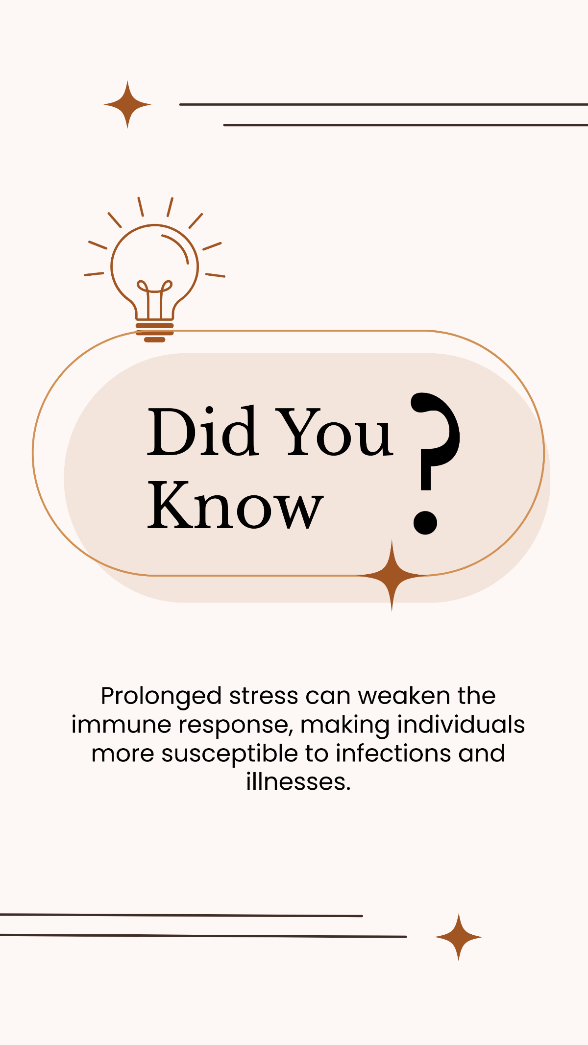 Did You Know Stress Instagram Post  Template