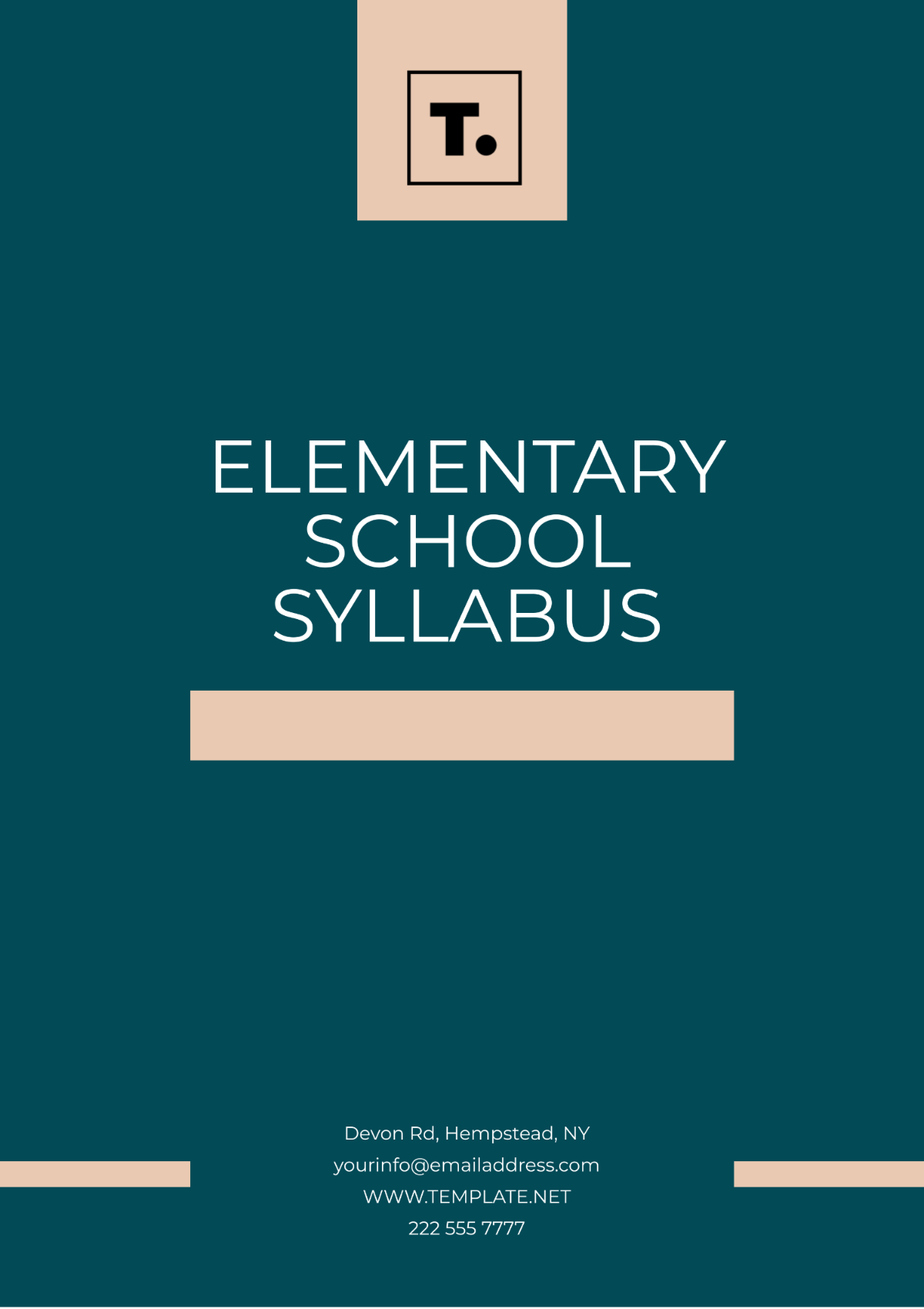 Elementary School Syllabus Template