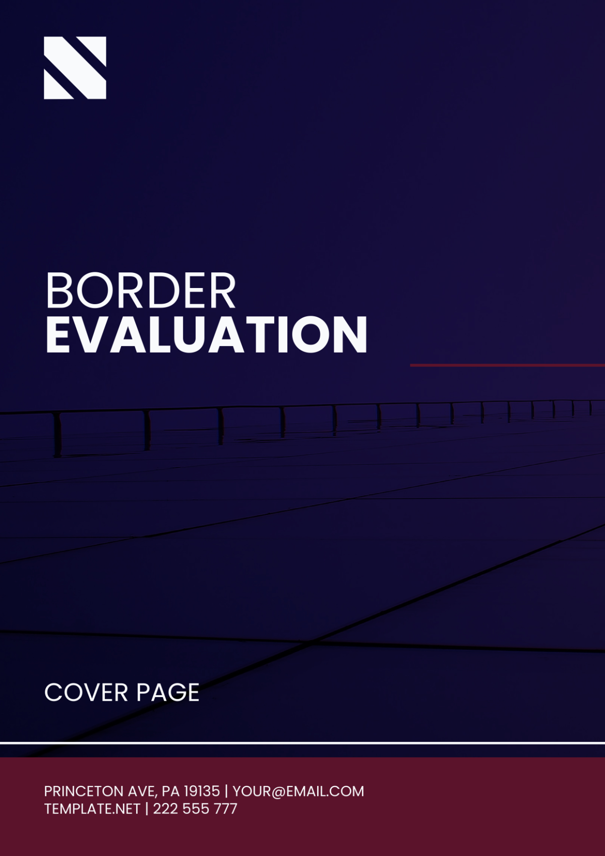Border Evaluation Cover Page Template