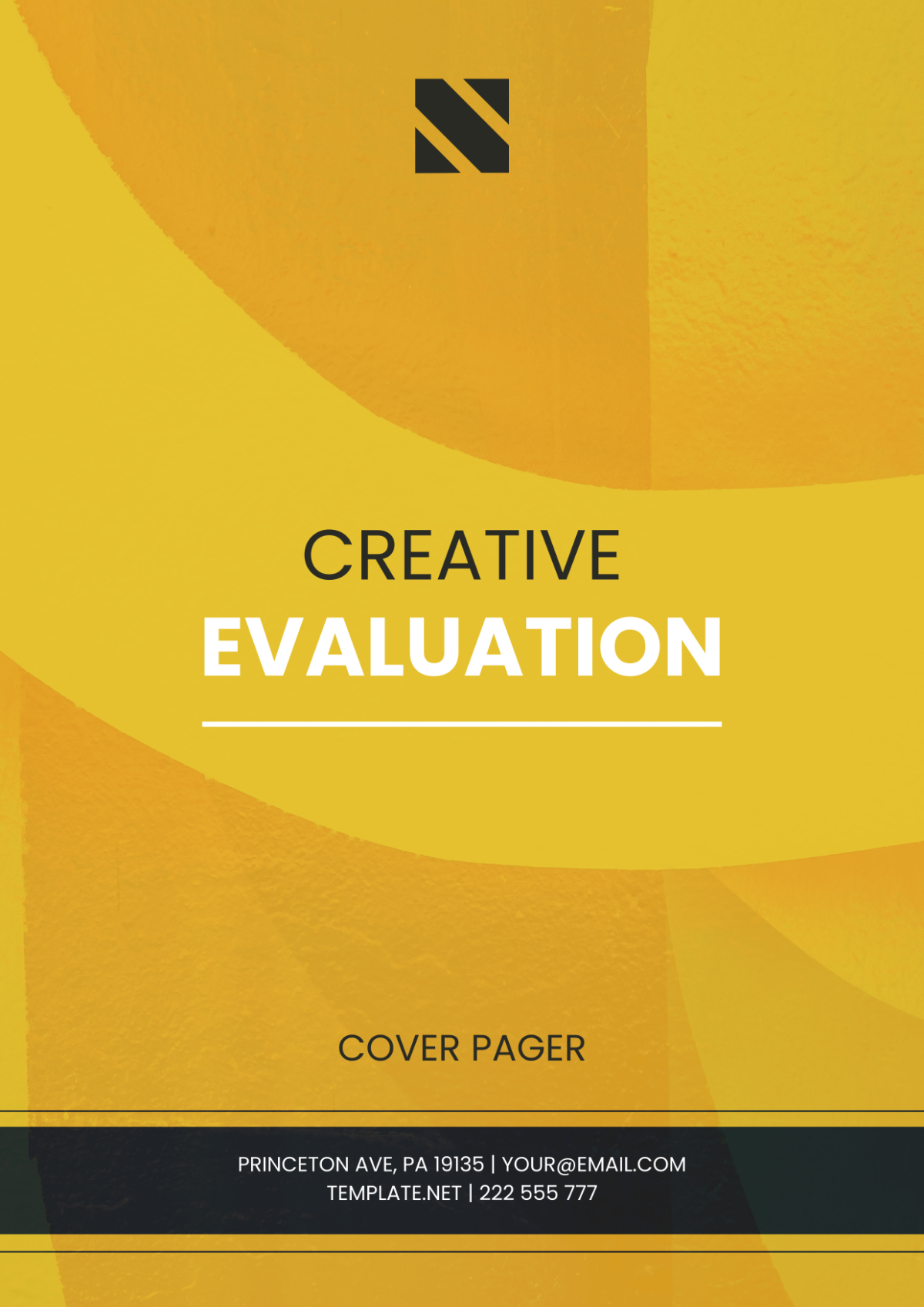Creative Evaluation Cover Page Template
