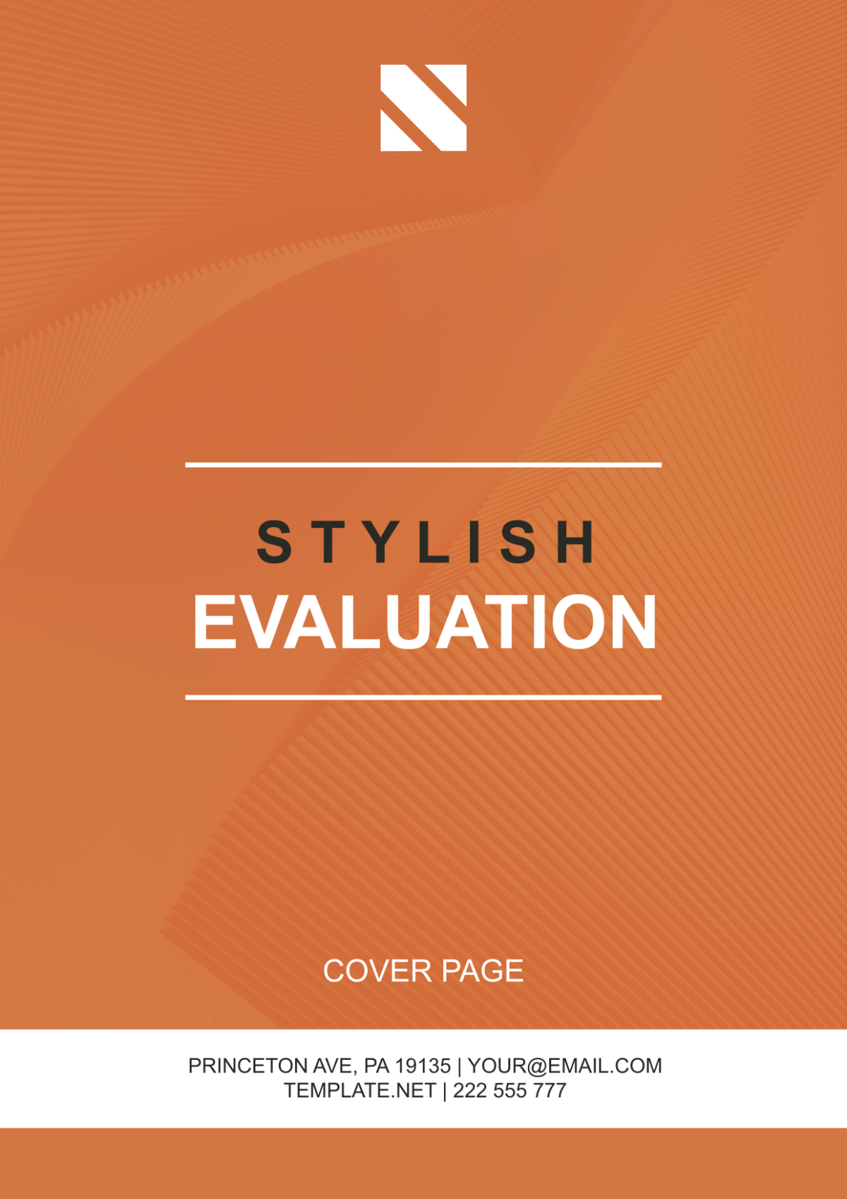 Stylish Evaluation Cover Page Template