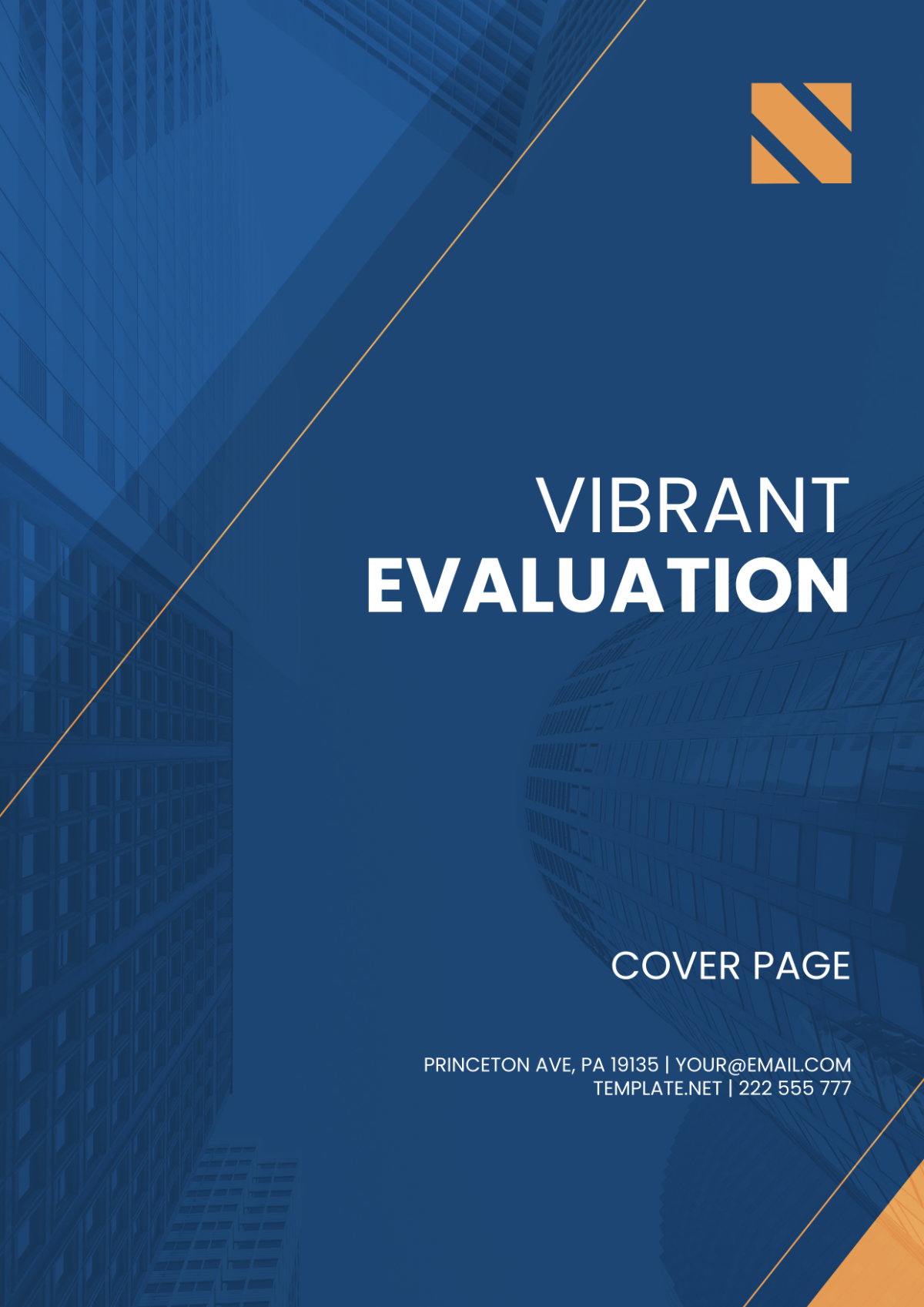 Vibrant Evaluation  Cover Page Template