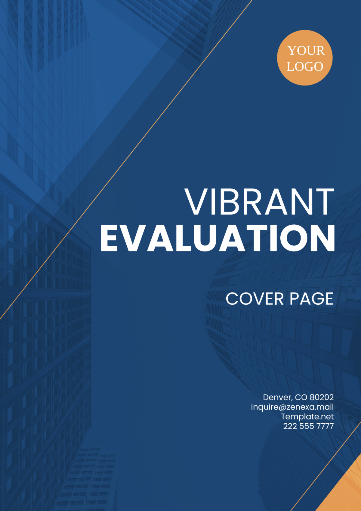 Vibrant Evaluation  Cover Page Template - Edit Online & Download