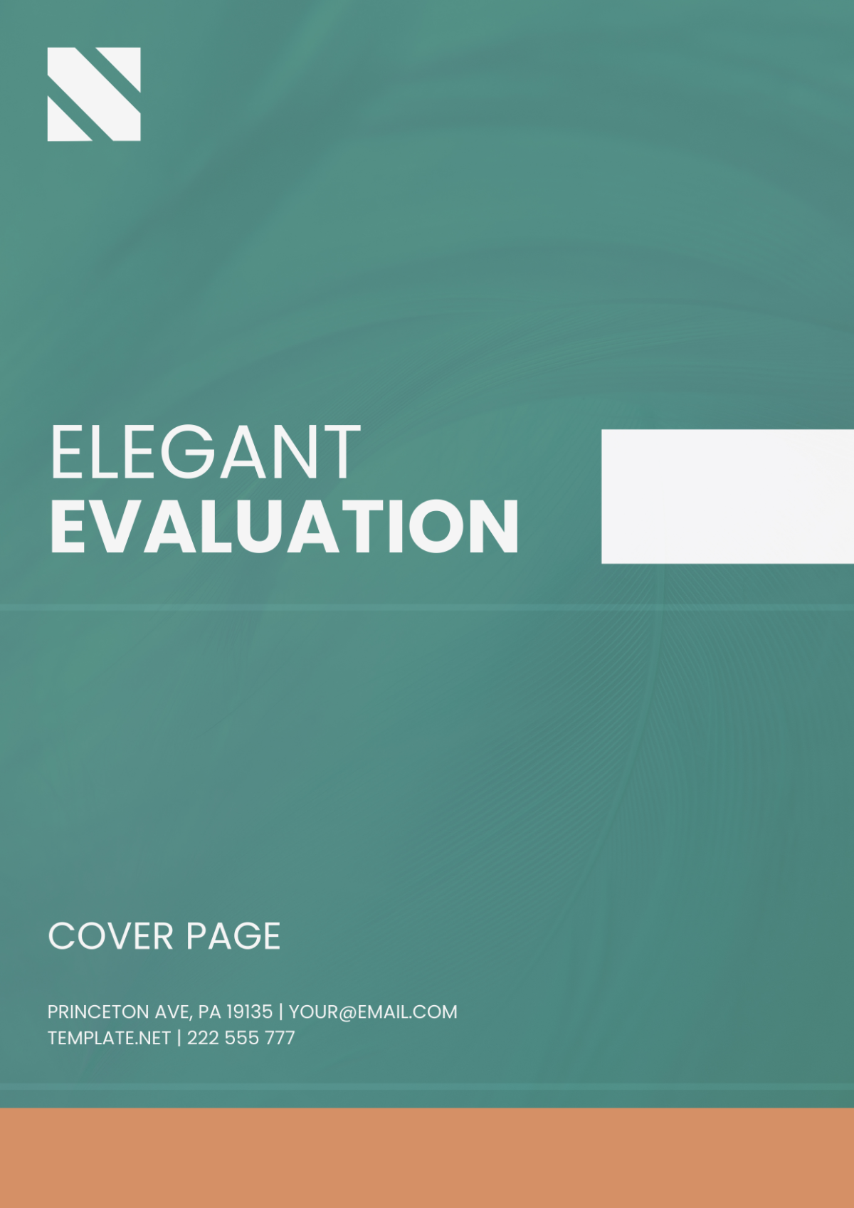 Elegant Evaluation Cover Page Template