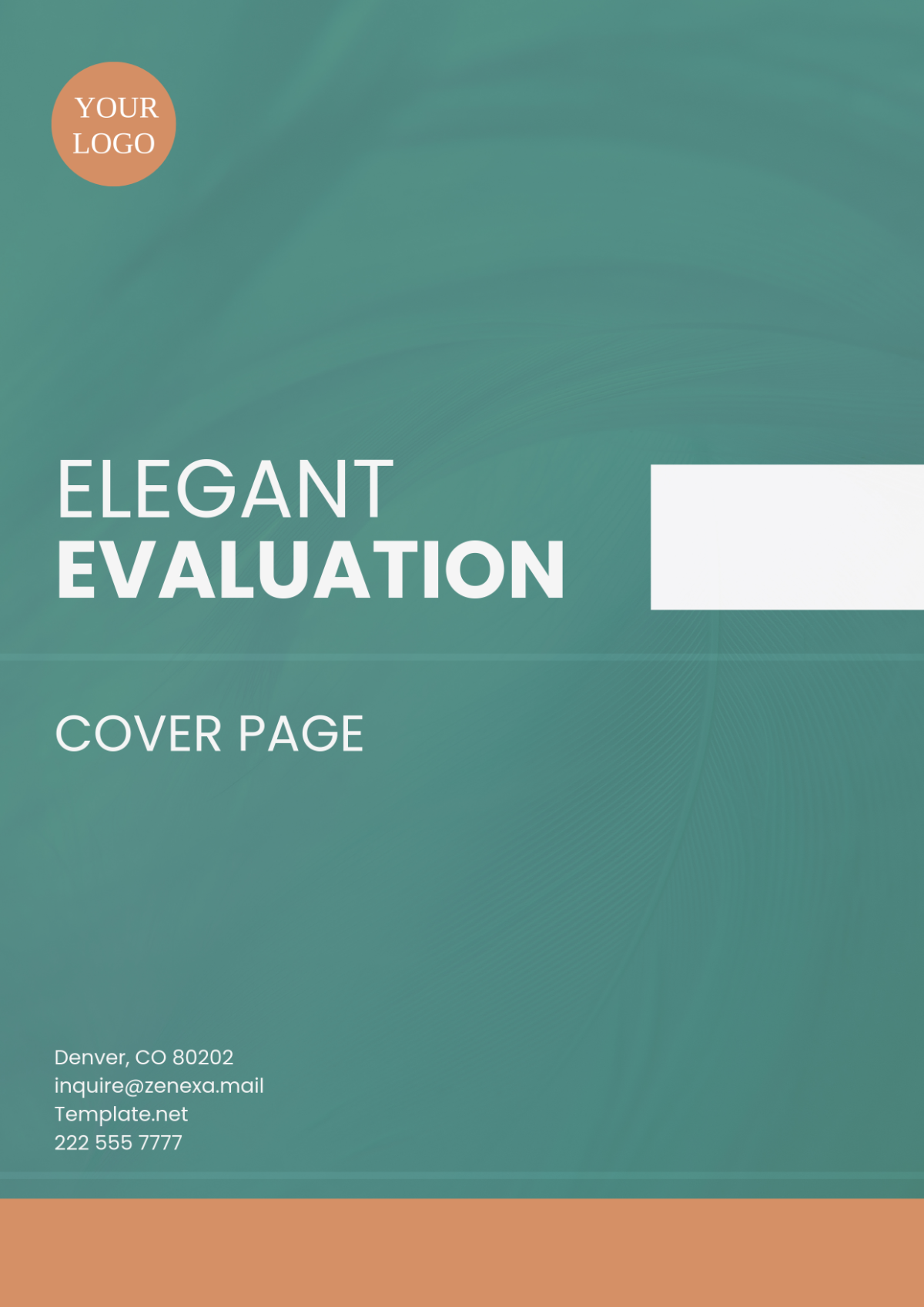 Elegant Evaluation Cover Page Template - Edit Online & Download