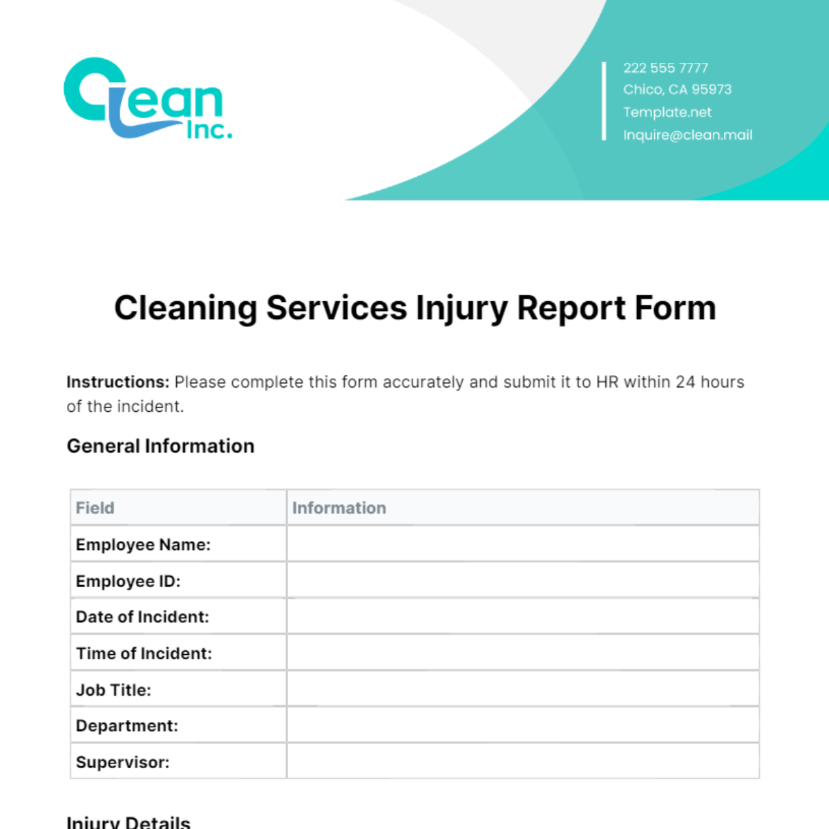 Cleaning Report Template - Colomboalumni.org