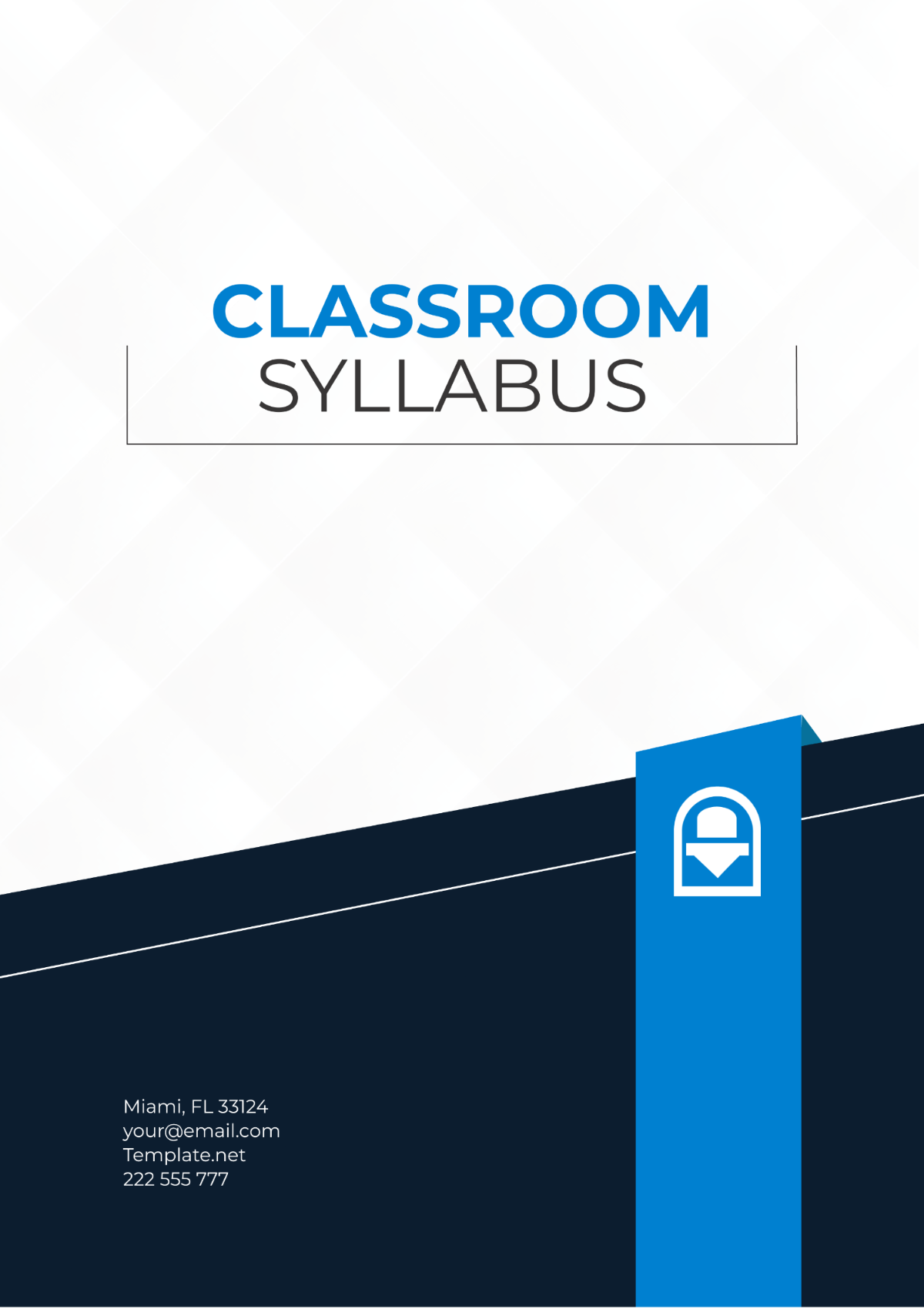 Printable Classroom Syllabus Template