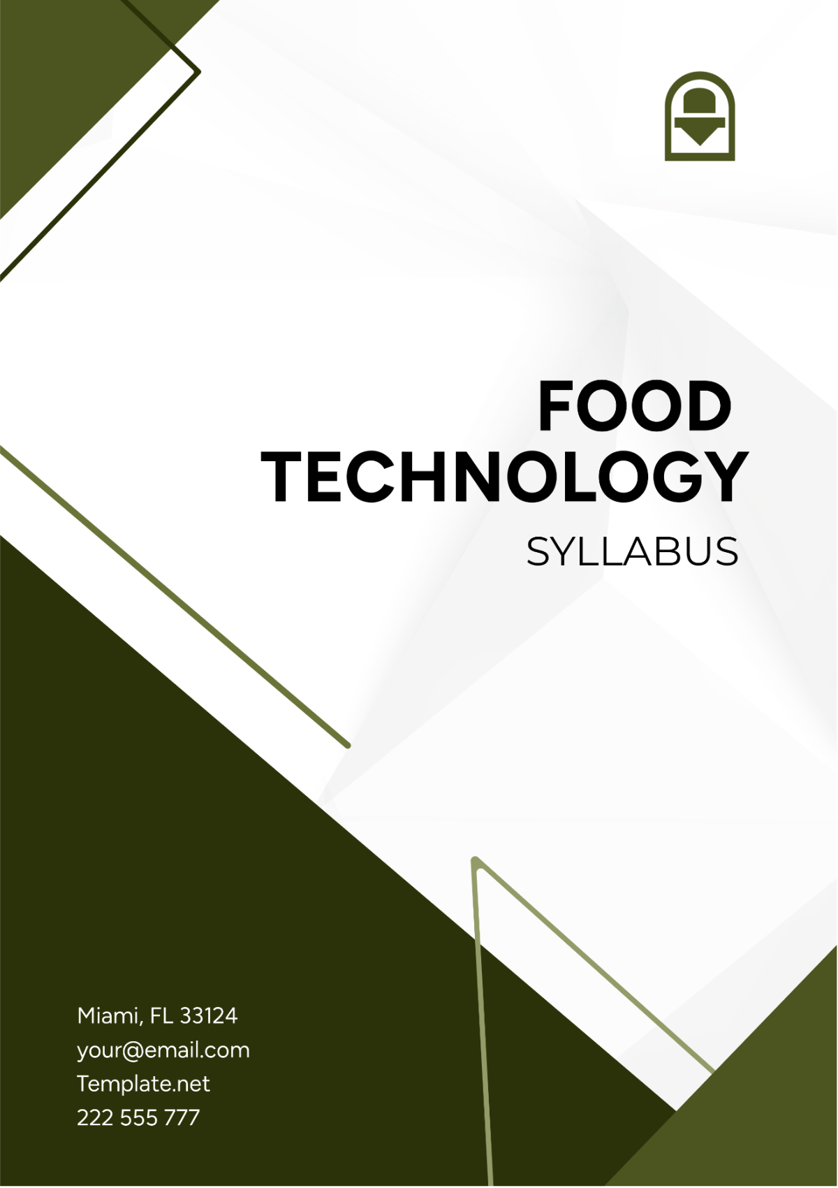 Food Technology Syllabus Template
