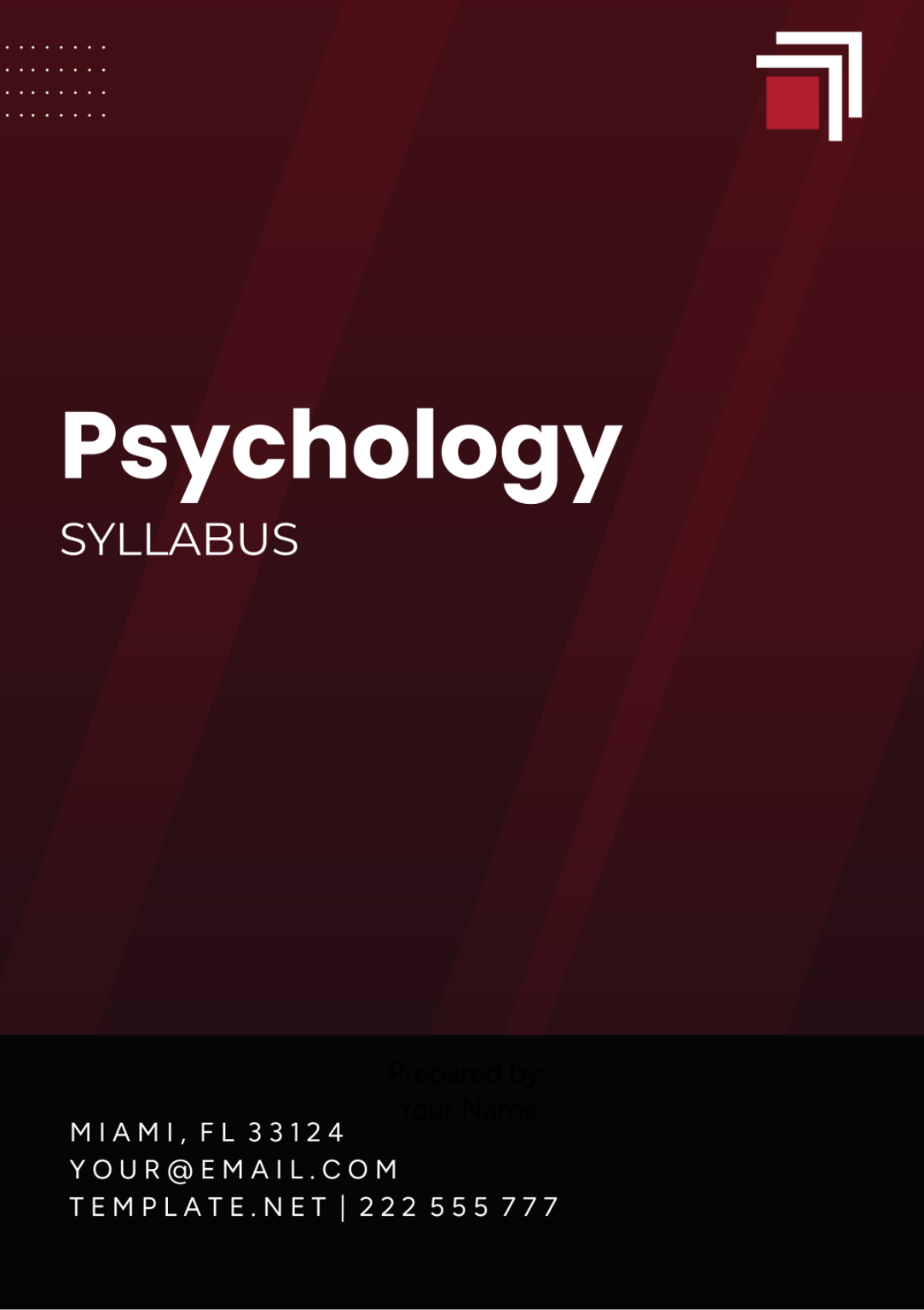 Sample Psychology Syllabus Template