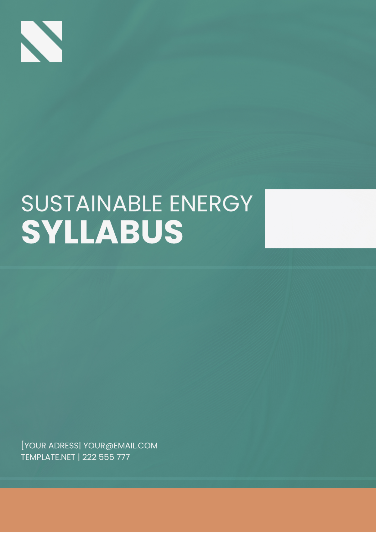 Sustainable Energy Syllabus Template