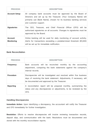 Free Cleaning Services Cash Management Policy Template to Edit Online