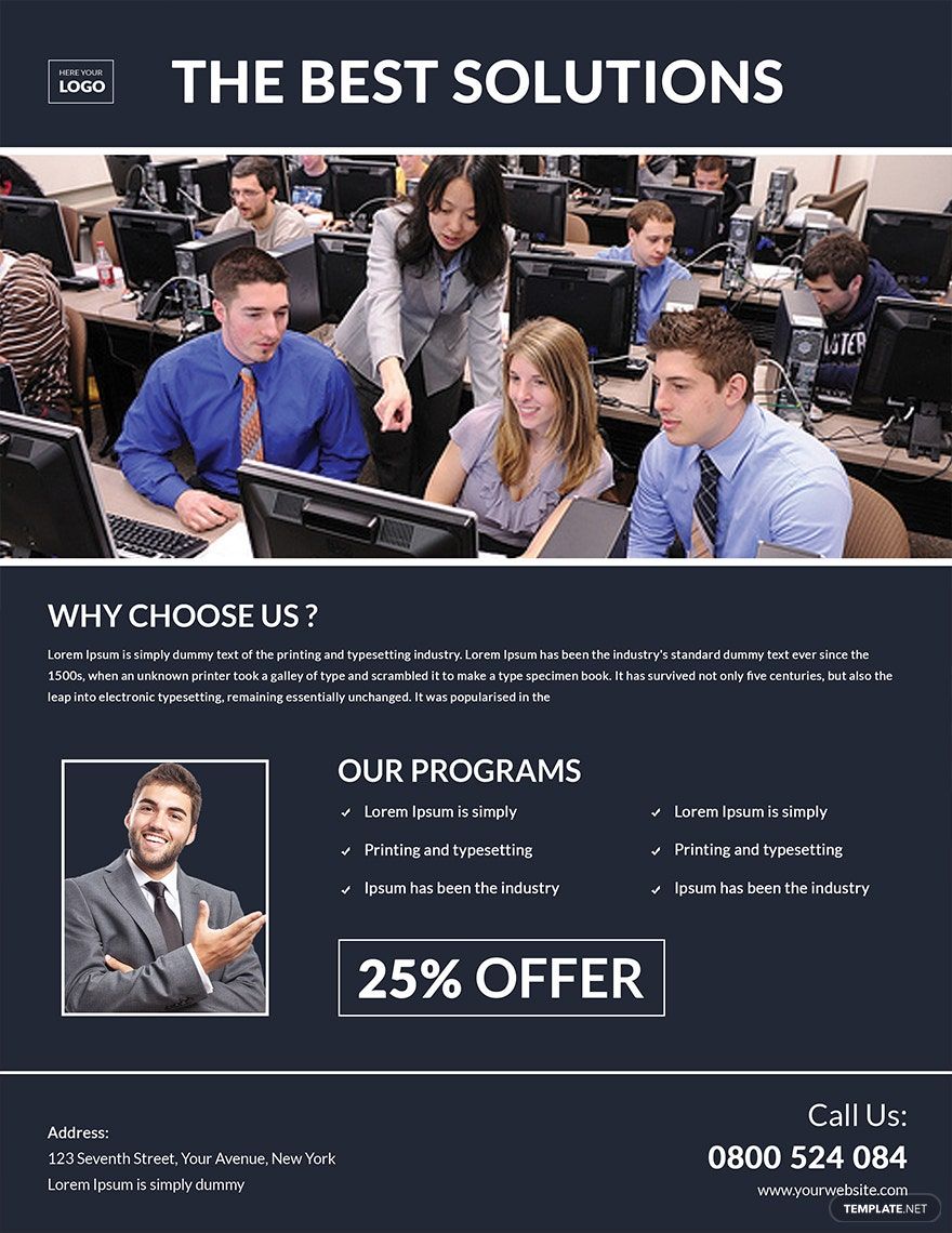 Free Computer Training Flyer Template