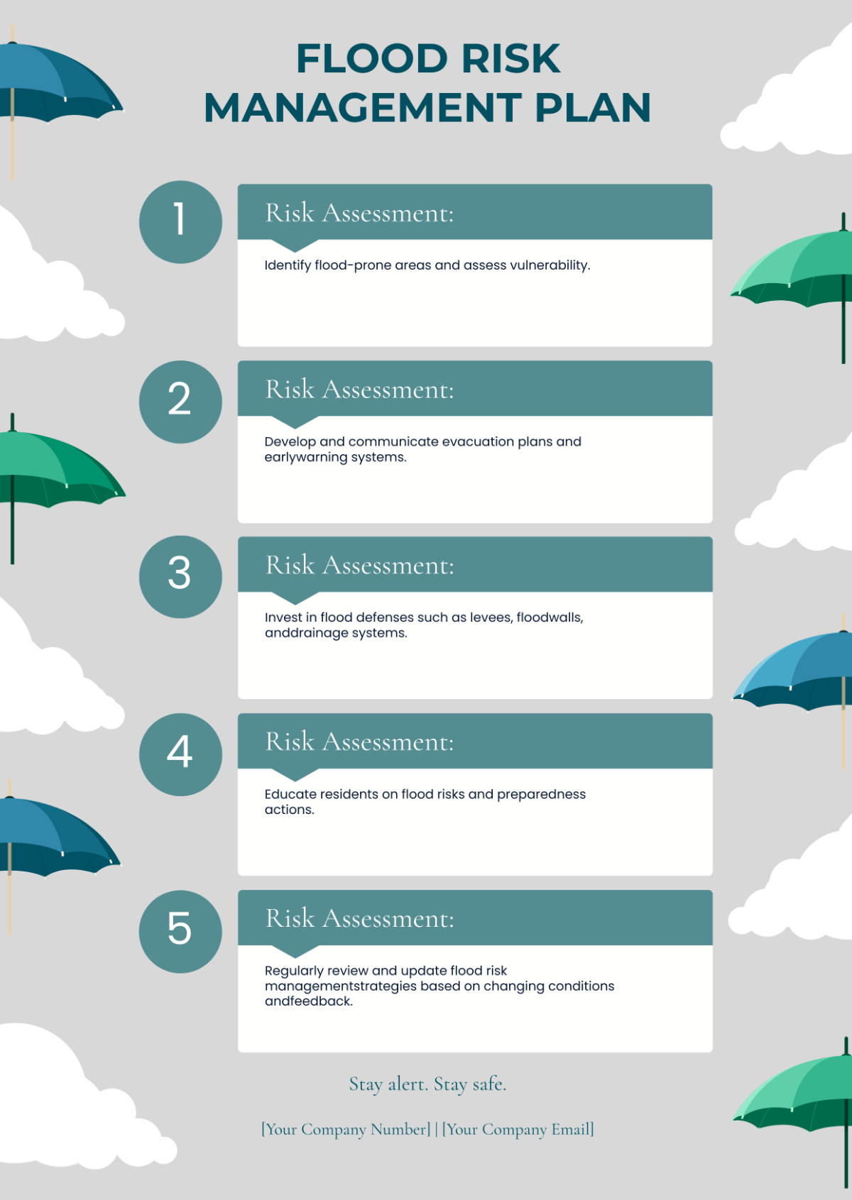 Flood Risk Management Infographic Template