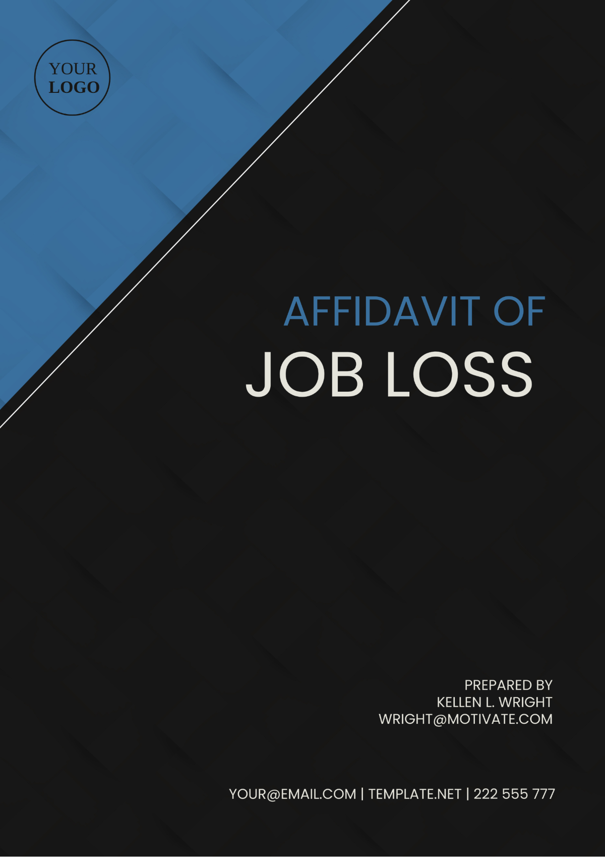 Job Loss Affidavit Template - Edit Online & Download