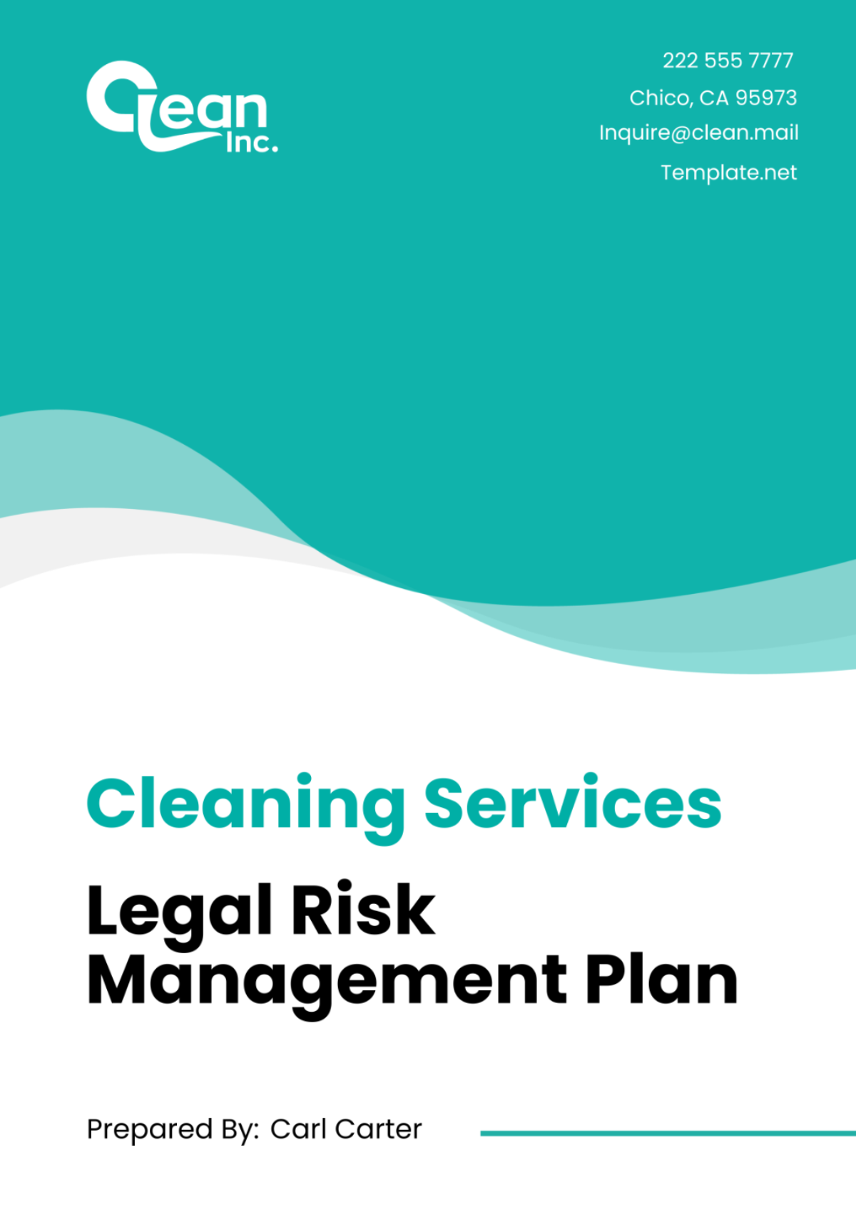 Cleaning Services Legal Risk Management Plan Template