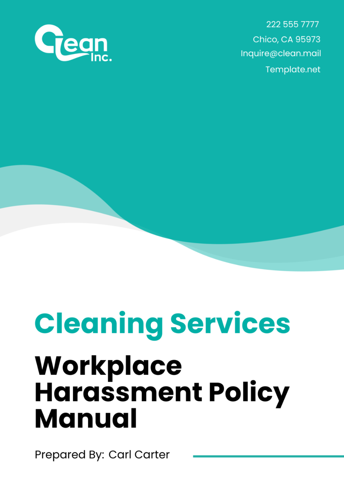 Cleaning Services Workplace Harassment Policy Manual Template - Edit Online & Download