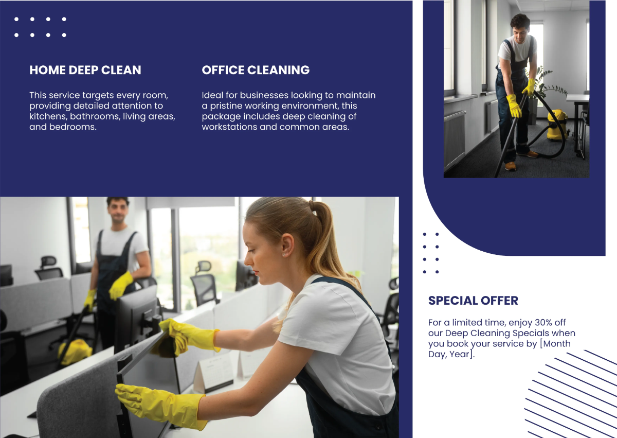 Free Deep Cleaning Specials Brochure Template to Edit Online