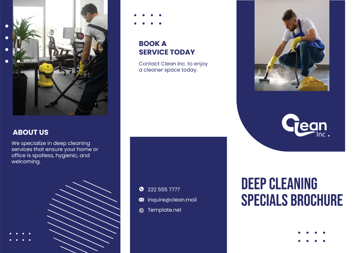 Free Deep Cleaning Specials Brochure Template