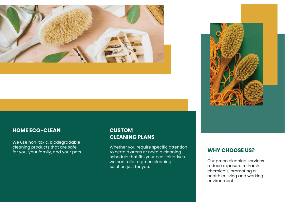 Free Eco-Friendly Cleaning Options Brochure Template to Edit Online