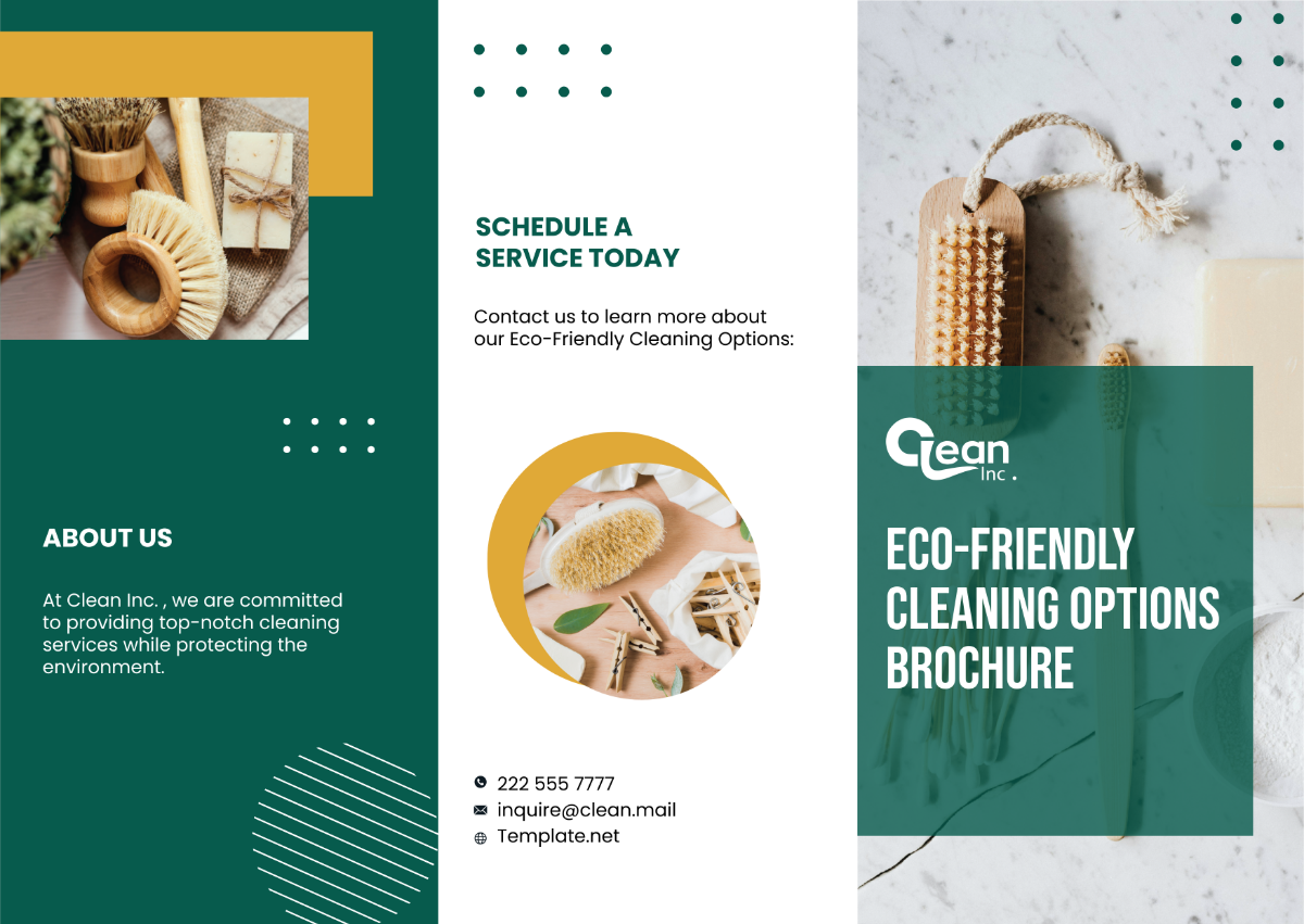 Free Eco-Friendly Cleaning Options Brochure Template