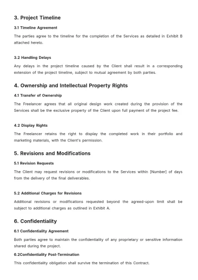 Free Freelance Design Contract Template to Edit Online