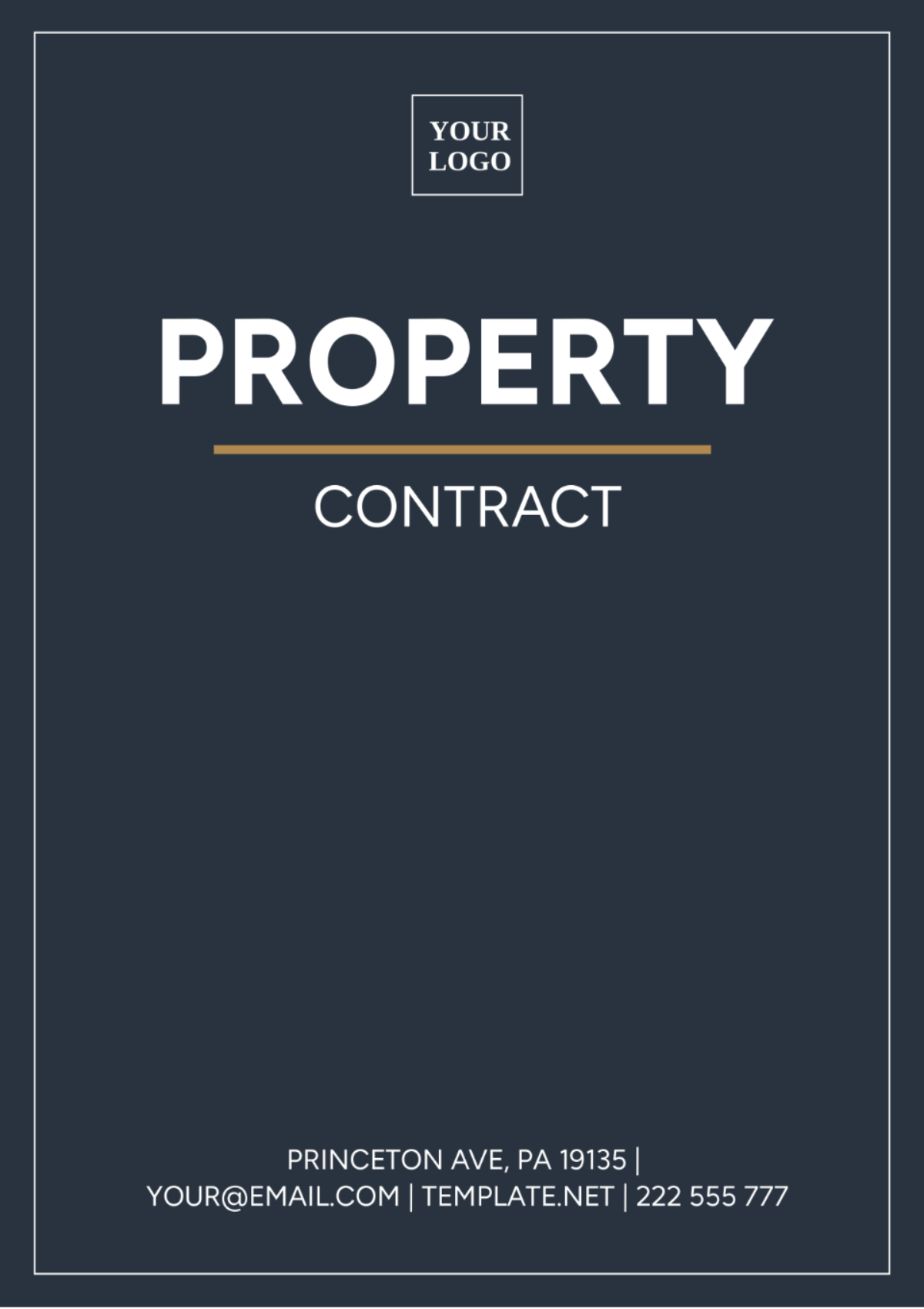 Property Contract Template - Edit Online & Download