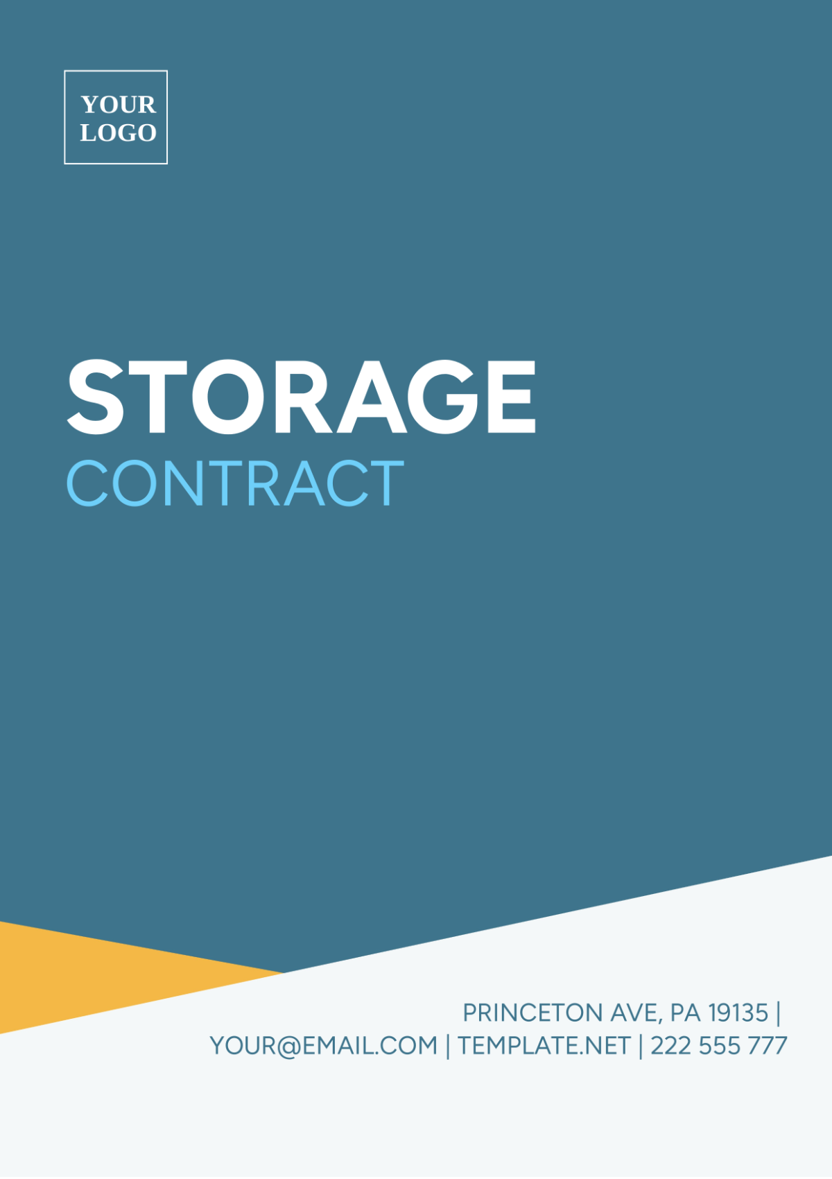 Storage Contract Template - Edit Online & Download