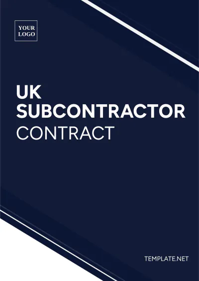 Free UK SubContractor Contract Template to Edit Online