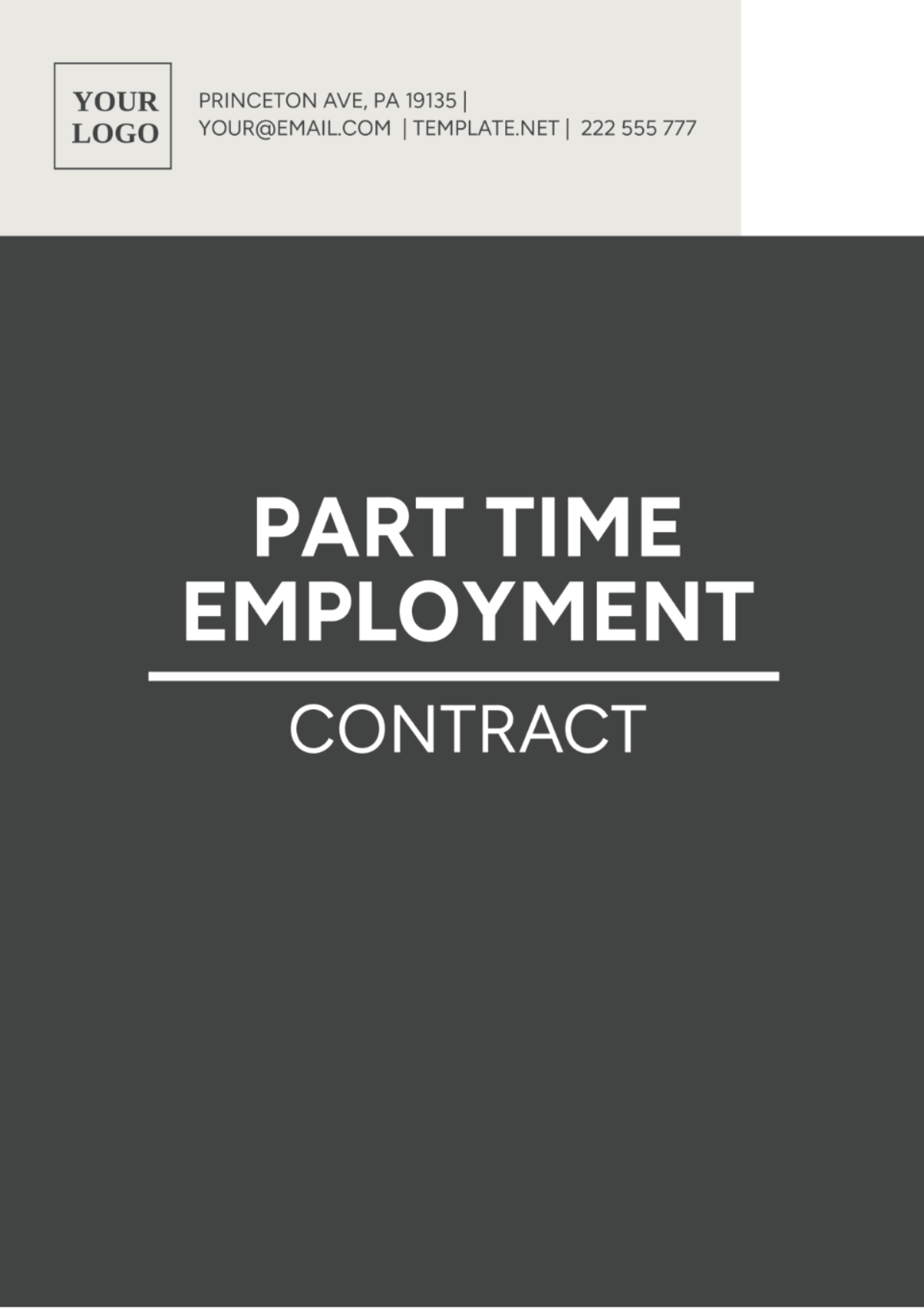 Part Time Employment Contract Template - Edit Online & Download