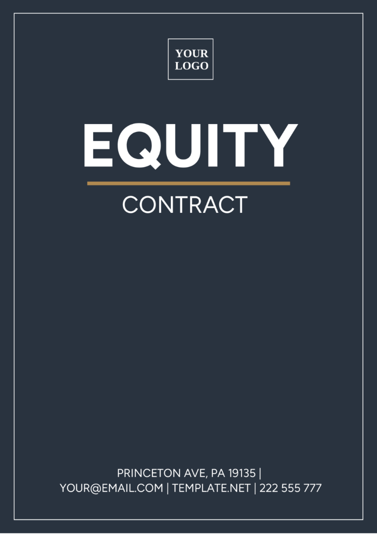 Equity Contract Template - Edit Online & Download