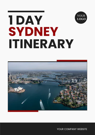 Free 1 Day Sydney Itinerary Template to Edit Online