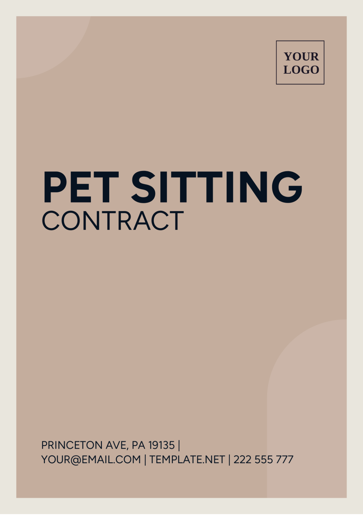 Pet Sitting Contract Template - Edit Online & Download