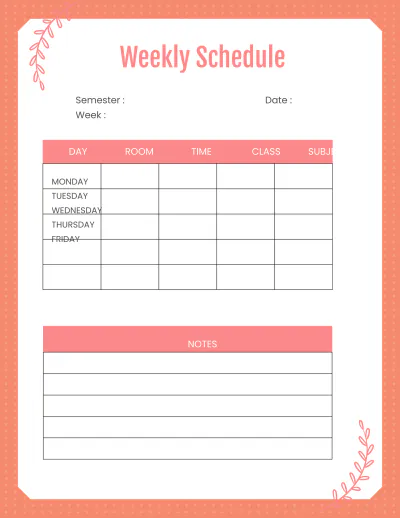Free Teacher Lesson Planner Template to Edit Online
