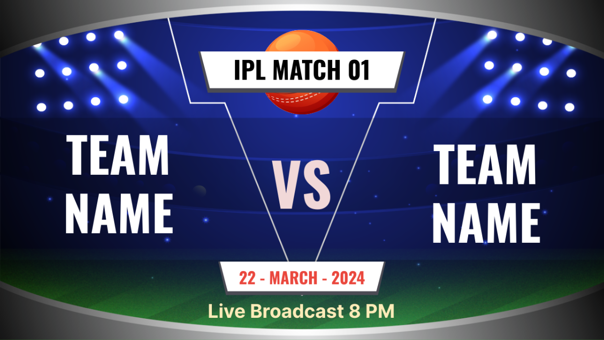Free IPL Match Youtube Thumbnail Template
